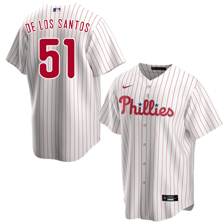 Nike Men #51 Enyel De Los Santos Philadelphia Phillies Baseball Jerseys Sale-White
